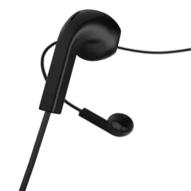 Écouteur microphone Hama casque "Advance" câble plat - Noir