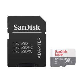 Carte mémoire SanDisk 128 Go Class 10 Avec Adaptateur