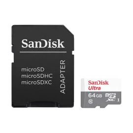 Carte mémoire SanDisk 64 Go Class 10 Avec Adaptateur