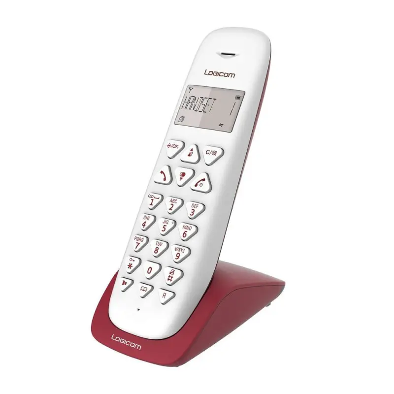 Téléphone fixe sans fil Logicom Vega 150 - Framboise
