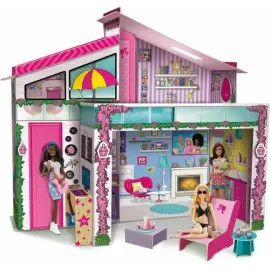 Barbie Maison portable avec piscine, maison de poupée