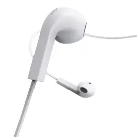 Écouteur microphone Hama casque "Advance" câble plat - Blanc
