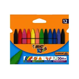 Bic 12 Crayons type cire -...