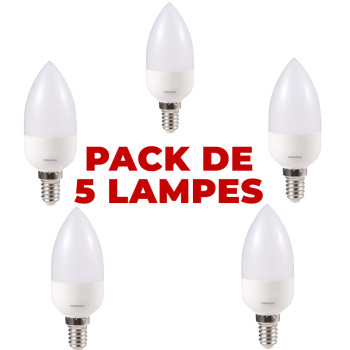 PACK DE 5 LAMPES BOUGIE LED...