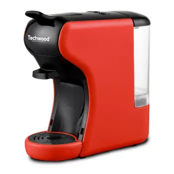 Machine à café expresso 2en1 Techwood 1450 Watt 0,6L - Rouge