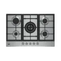 Plaque de cuisson encastrable BEKO 4 Gas + 1 Wok HIAW75225SL - Inox