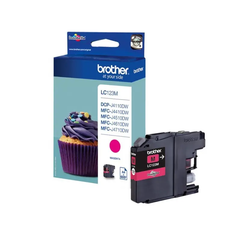 Cartouche Jet d'Encre Adaptable Brother LC123M - Magenta