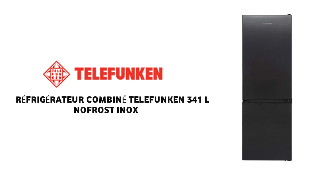 Réfrigérateur TELEFUNKEN Combiné Inox 341L NoFrost