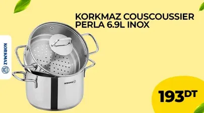 KORKMAZ COUSCOUSSIER PERLA 6.9L INOX