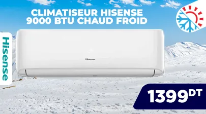 Climatiseur HISENSE 9000 Btu Chaud Froid - Blanc