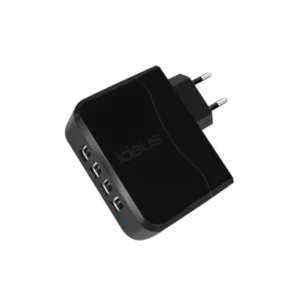 CHARGEUR DE VOYAGE IDEUS 5.2A MULTIPORT USB, NOIR