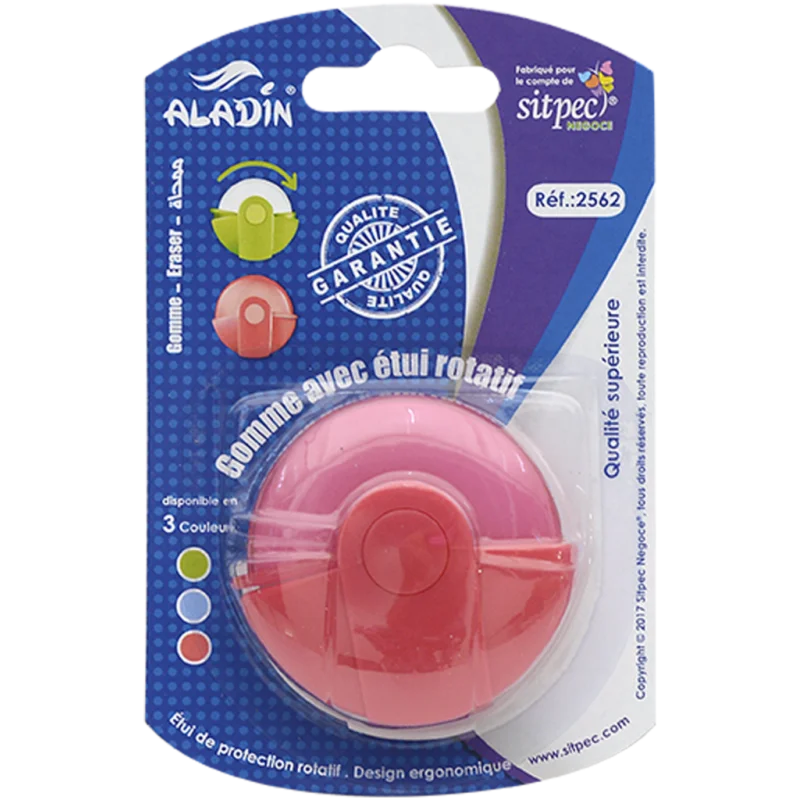 Gomme blanche etui rotatif Aladin