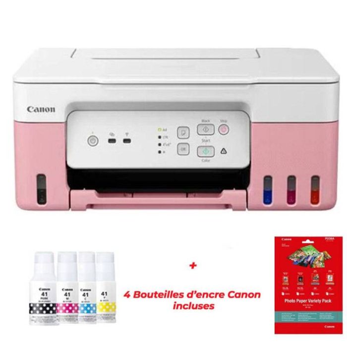 Imprimante a réservoir intégré Canon PIXMA WiFi - Pink