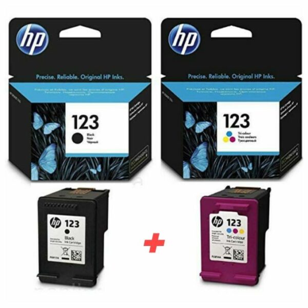 Pack de Cartouche HP 123 Noir & Couleur Origine