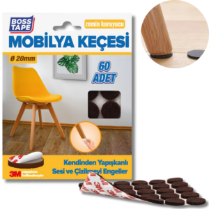 BOSS TAPE Patin anti glissement adhésif de meuble forme Ronde 20mm Mar