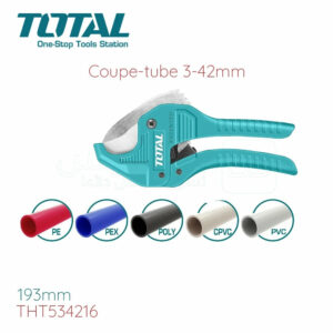 Coupe tube - PVC PP PU PE de 193mm 3-42mm TOTAL