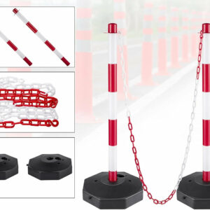 2 Poteau de signalisation - Avec chaine 2M - 90 cm