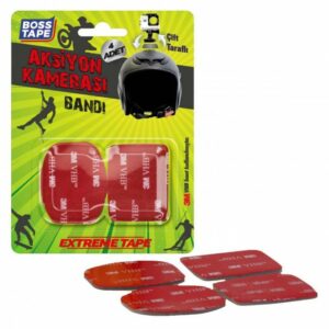 BOSS TAPE Ruban adhésif pour fixer camera d'action (4pcs) 45mmx35mm