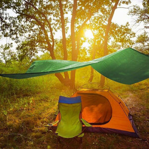 Bache de protection vert 3Mx5M -Avec corde 20 m - Bâche de camping PVC