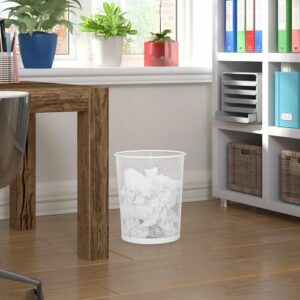 Corbeille à Papier Métallique Blanc de bureau, Cuisine, Salle de Bain
