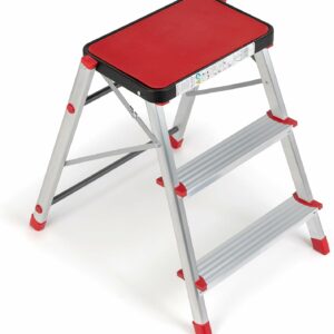 Escabeau 3 marches Échelle en Aluminium, escalier Pliable Marche Pied
