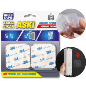 BOSS TAPE Accroche tout a clipser autoadhésif 3M