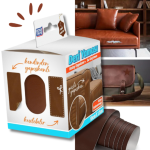 BOSS TAPE Patch auto adhésif en cuir 100mmx1.5m Marron