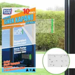 BOSS TAPE Piège à mouches, photo lumineux (10pcs) 215mmx125mm