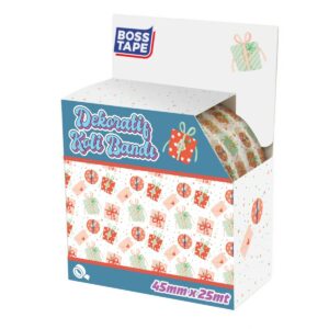 BOSS TAPE Ruban adhésif Décoratif 45mmx25m CADEAUX