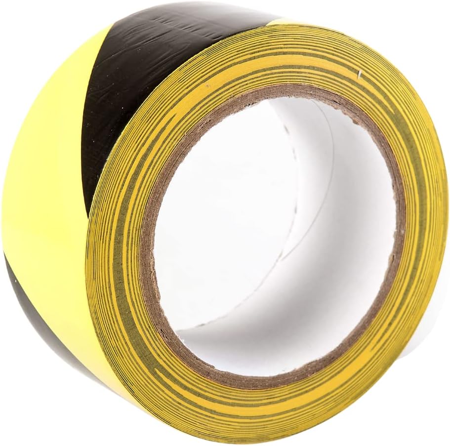 BOSS TAPE Ruban adhésif pour marquage au sol JAUNE/NOIR 48mmx25m