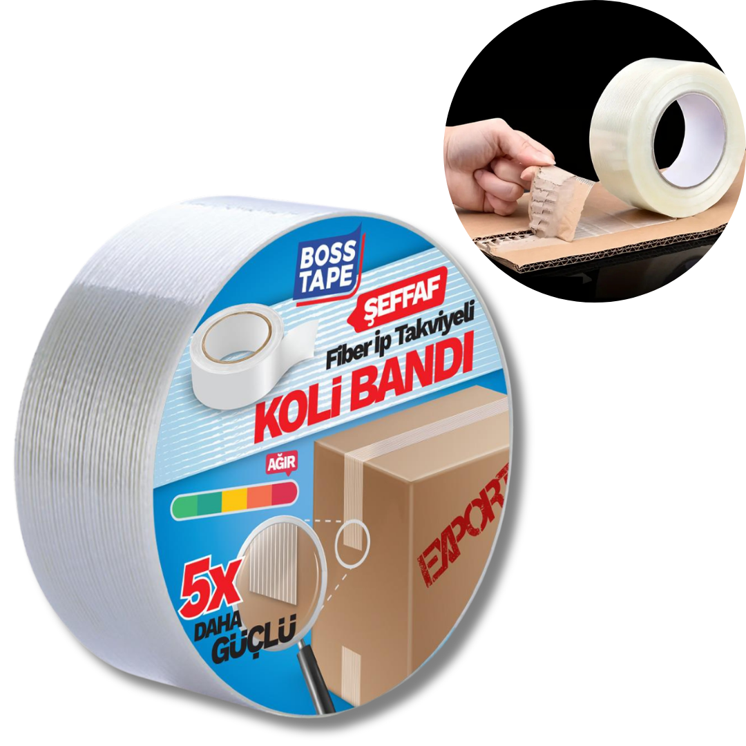 BOSS TAPE Ruban emballage très résistant, Ruban de cerclage renforcé d
