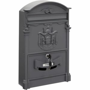 Boîte aux Lettres en Aluminium - Gris - Boite postal - Rustique - Inox