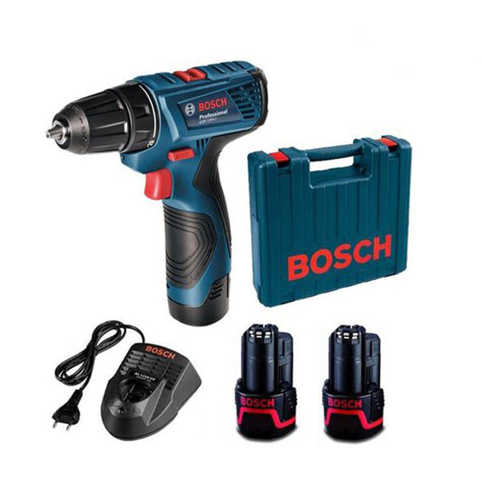 Bosch Perceuse Visseuse sans fil - Double batterie lithium - 12 V - GS