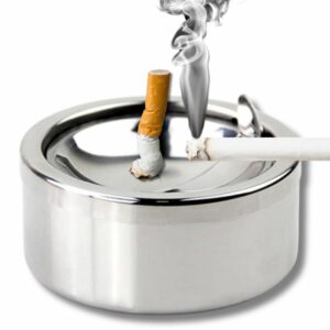 Cendrier avec couvercle Amovible en inox