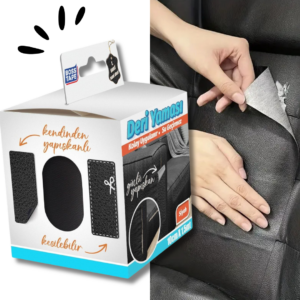 BOSS TAPE Patch auto adhésif en cuir 100mmx1.5m Noir