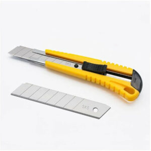 Couteau Rétractable 18mm - 5 lames gratuites - Cutter - Porte-lame