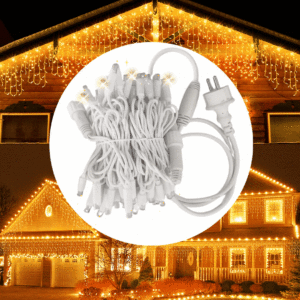 Guirlande lumineuse LED d'extérieur étanche IP65, avec fil en caoutcho