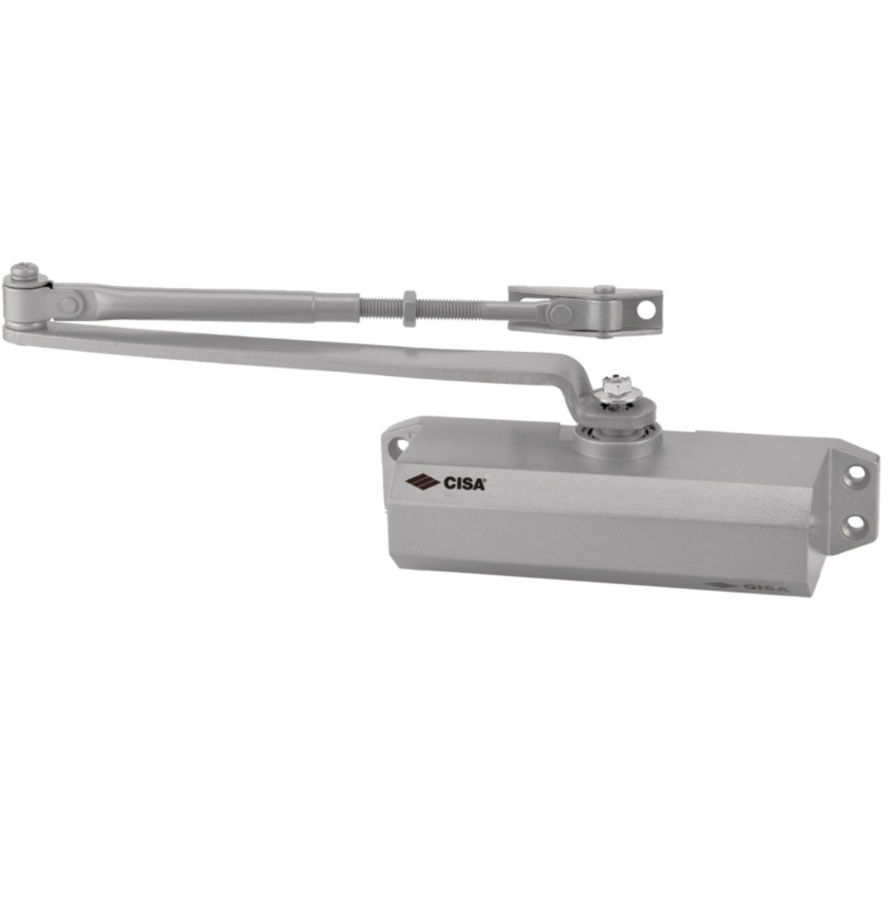 Ferme porte - Vérin Réglable - Argent