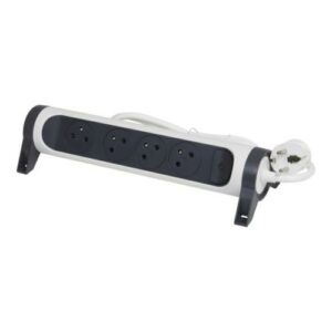 Rallonge multiprise avec bloc rotatif de 4 prises 2P+T Surface , inter