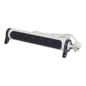 Rallonge multiprise avec bloc rotatif de 5 prises 2P+T Surface , inter