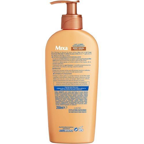 MIXA Intensif Peaux Sèches Lait Corps Nourrissant Effet Soleil Autobronzant 250 ml
