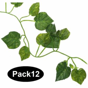 12 guirlandes de Lierre artificielles - Plante Décorative Artificielle