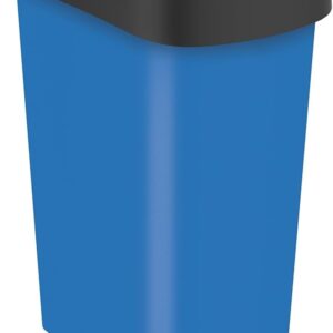 Poubelle Twist 25L avec couvercle - Bleu