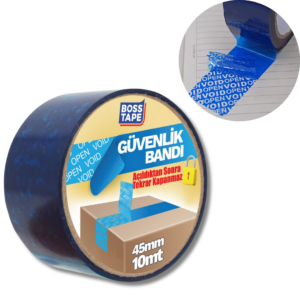 BOSS TAPE Ruban à usage unique OPEN VOID, Adhésif de Sécurité Inviolab