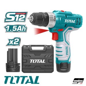 TOTAL Visseuse sans fil - Double batterie lithium - 12 V - TDLI12202
