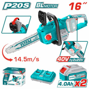 Scie à chaine sans fil - Tronçonneuse - a batterie 40V- 16"