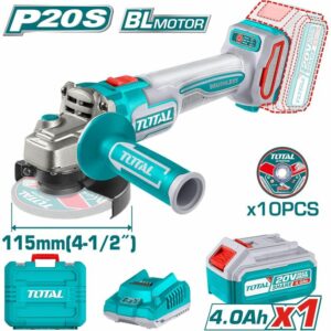 TOTAL Meule à disque - Meuleuse angulaire - Sans fil - 20V