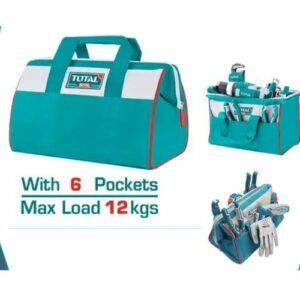 TOTAL Sac a outil - Porte outils professionnel - 6 poches - 12KG