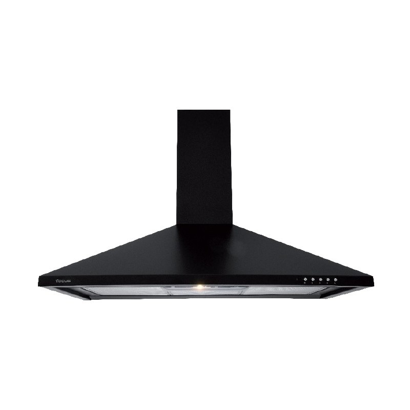 Hotte Cheminée Focus Noir 90 cm