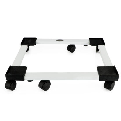 Support carre pour l'?lectrom?nager - 6 roues - blanc